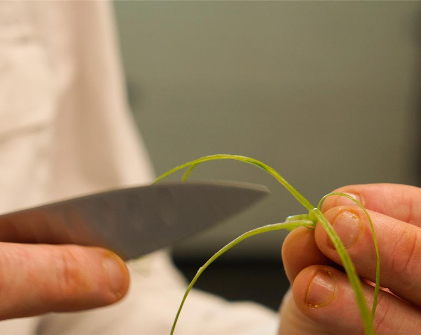 step 1 Slice the Fresh Chives (1 tsp), dice the Red Onions (2 Tbsp), and peel, deseeed, and dice the Tomato (1/2 cup).