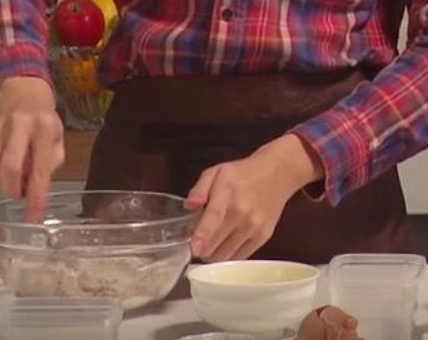 step 3 In an another bowl, whisk together All-Purpose Flour (1 cup), Unsweetened Cocoa Powder (1 Tbsp) and Baking Soda (1/4 tsp) until well combined.