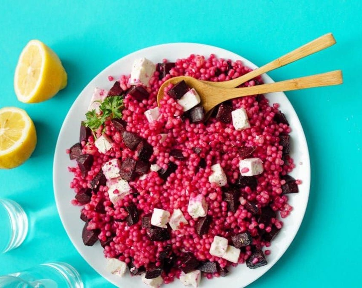 Israeli Couscous Salad with Beet and Feta