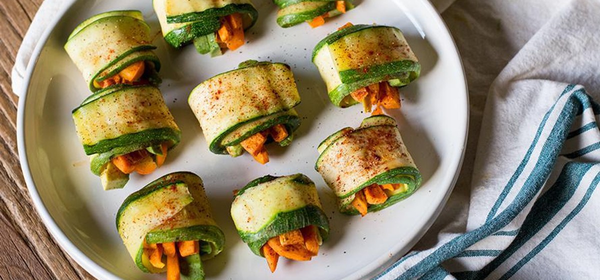 Vegan Zucchini Sweet Potato Rolls Recipe | SideChef