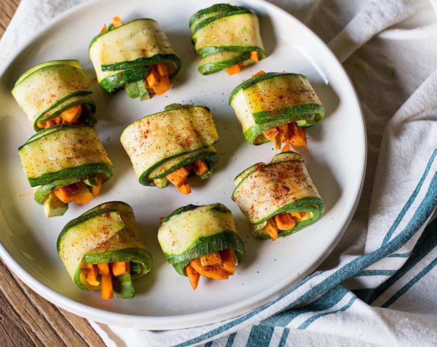 Vegan Zucchini Sweet Potato Rolls