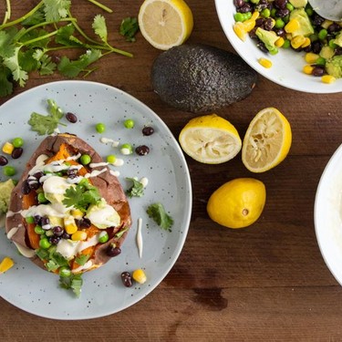 Avocado Black Bean Stuffed Sweet Potato Recipe | SideChef