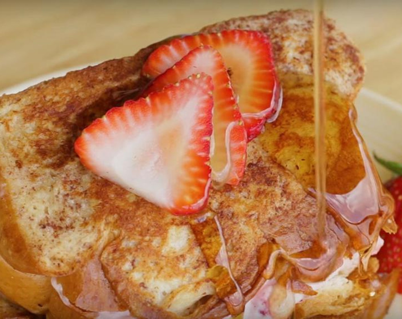 Strawberry Cheesecake Stuffed French Toast