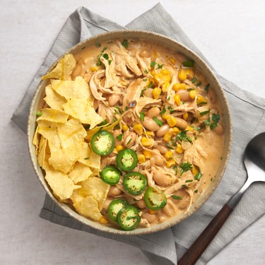 Super Quick White Chicken Chili Recipe | SideChef