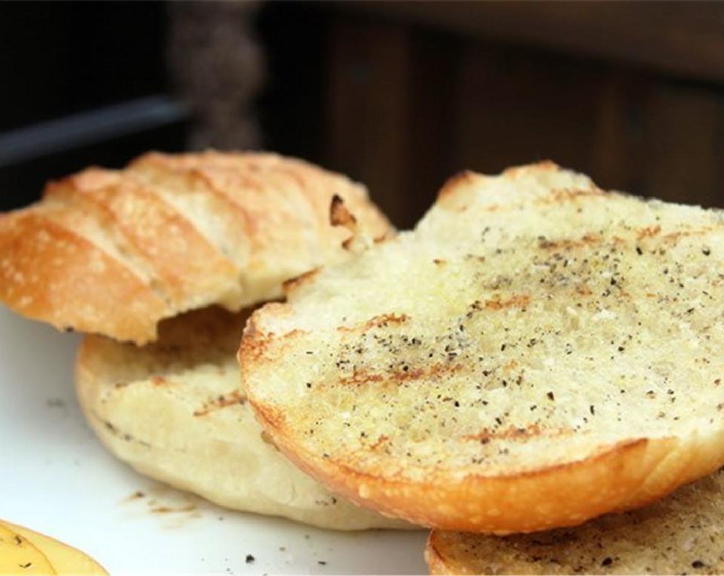 step 6 In the last 3 minutes of grilling, toast the insides of the buns until lightly golden.