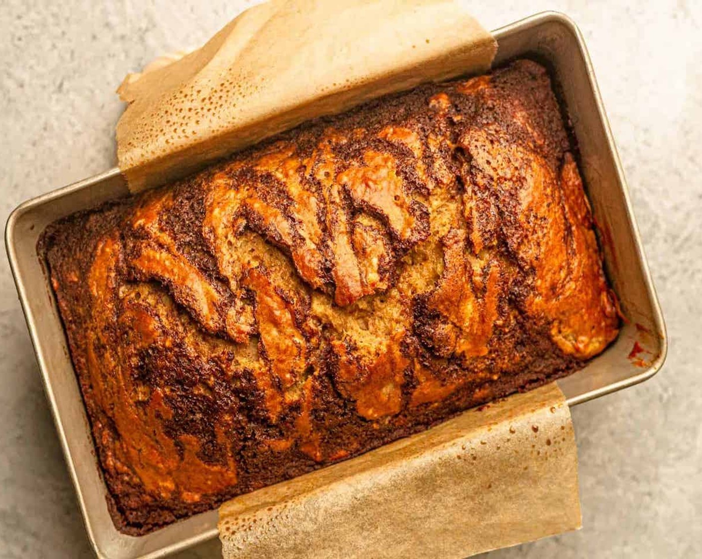 Marbled Maple Cinnamon Banana Bread