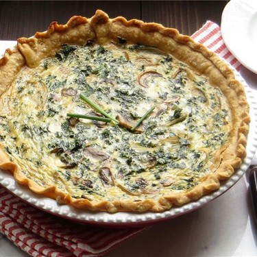 Kale and Mushroom Quiche Recipe | SideChef