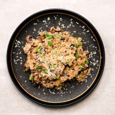 Pea and Mushroom Risotto Recipe | SideChef