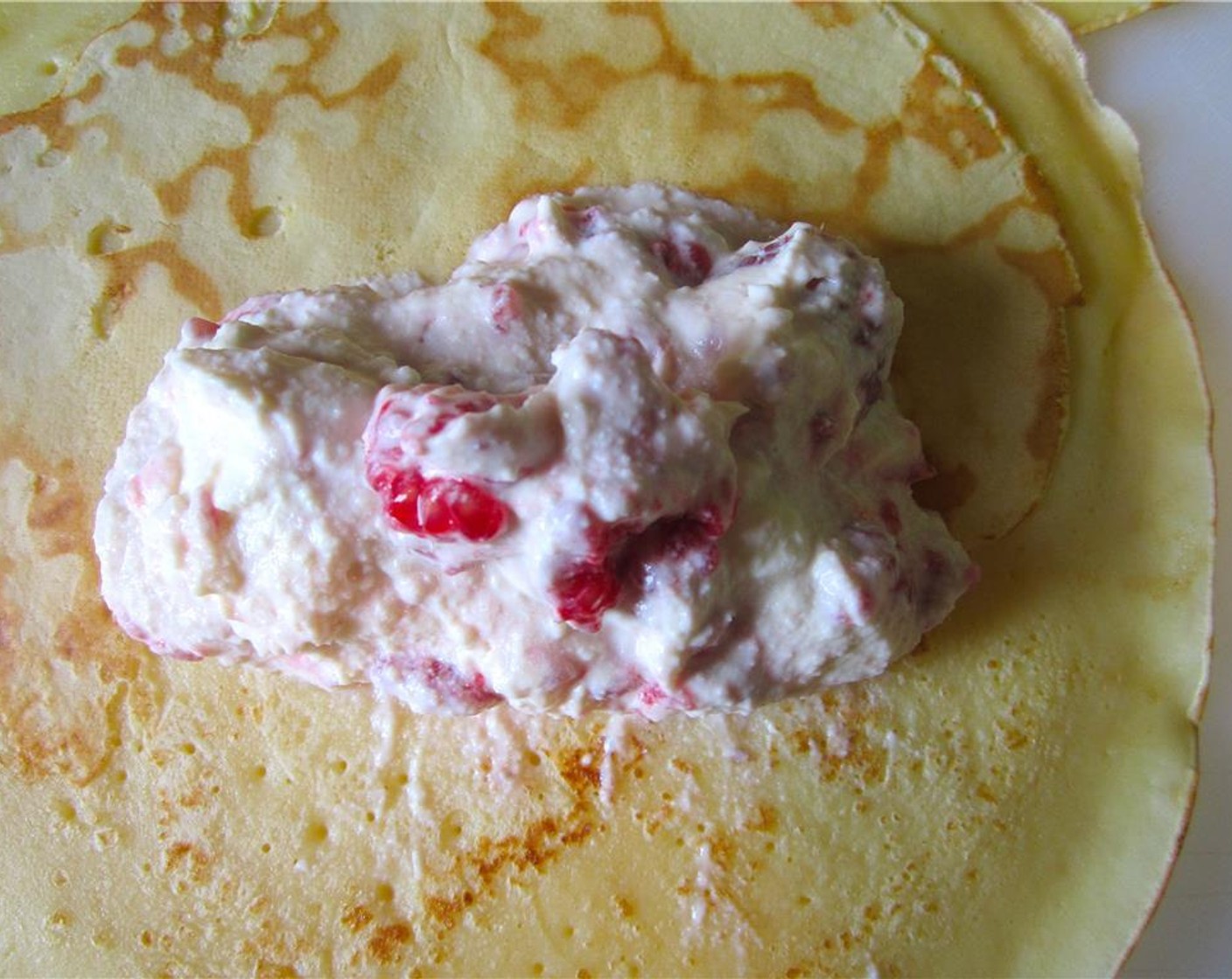 step 7 Fill each pancake with a generous amount of filling.