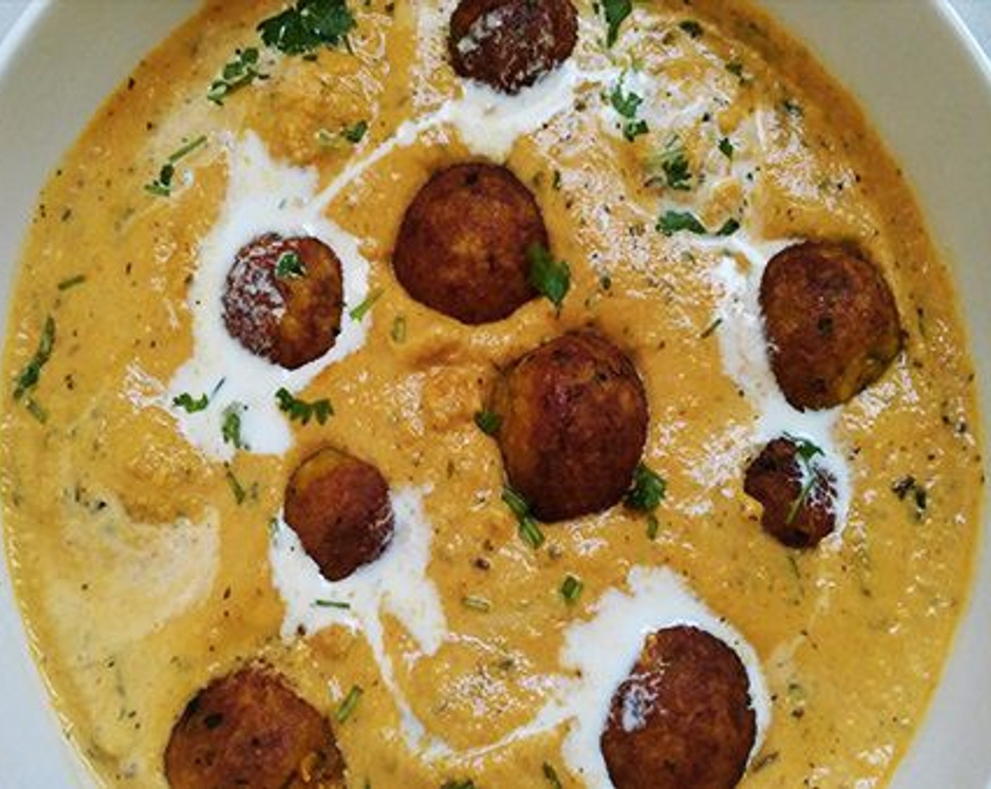 step 9 Combine well and switch off the flame. Slightly crush the Kasoori Methi Powder (1 tsp) and add it to the gravy. When you are about to serve slightly warm the gravy and add your kofta balls and serve with rice, roti, naan, ghee rice, etc.