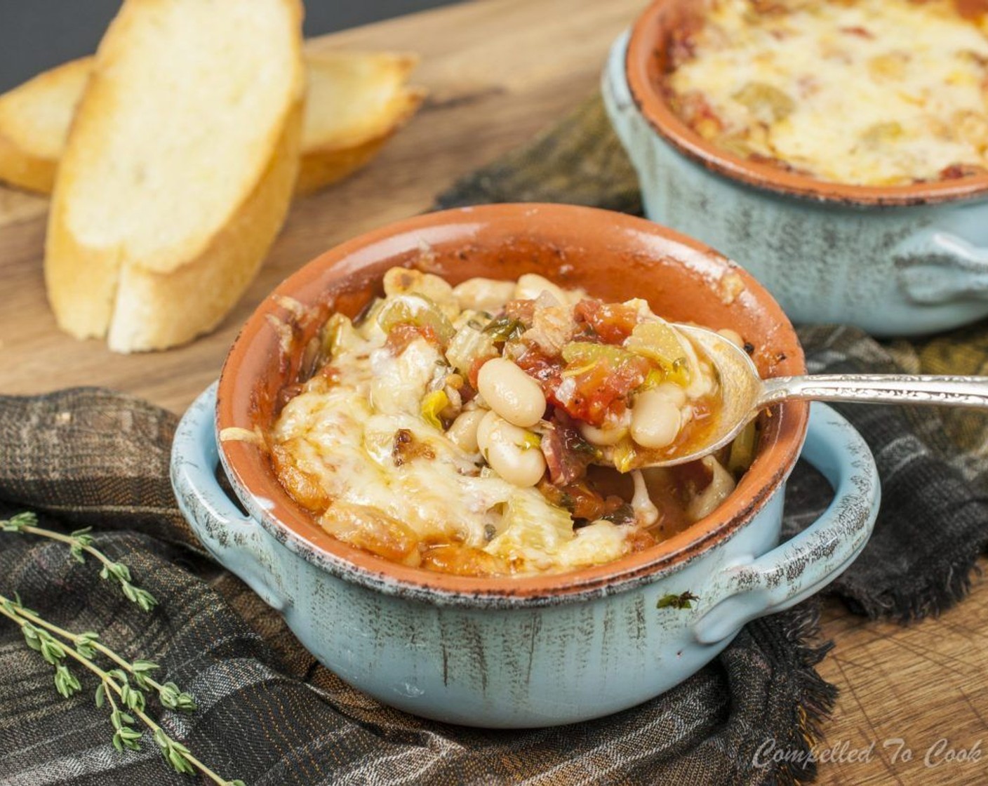 Braised Celery and White Beans