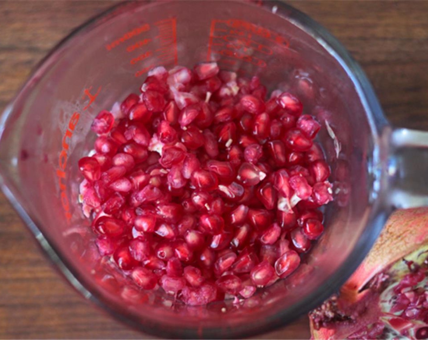 step 1 In a blender, pureé Pomegranate Seeds (1 cup).