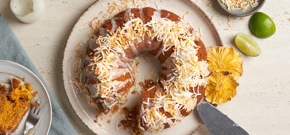 Piña Colada Cake with Coconut Lime Glaze Recipe | SideChef