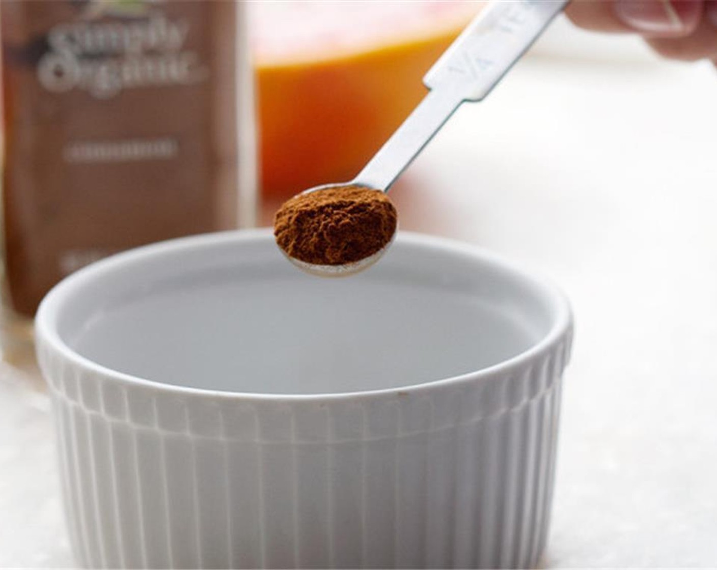 step 1 Preheat broiler. Mix the Bourbon (1 tsp), Brown Sugar (1/2 Tbsp), and Ground Cinnamon (1/8 tsp) together in a small bowl, and then set aside.