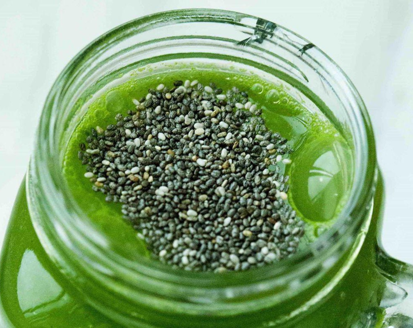 step 4 Transfer the minty water into a jar and add the Chia Seeds (1 tsp). Give it a stir and place into your fridge for a couple of hours or (even better) overnight.