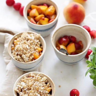Peach Cherry Quinoa Crumbles Recipe | SideChef