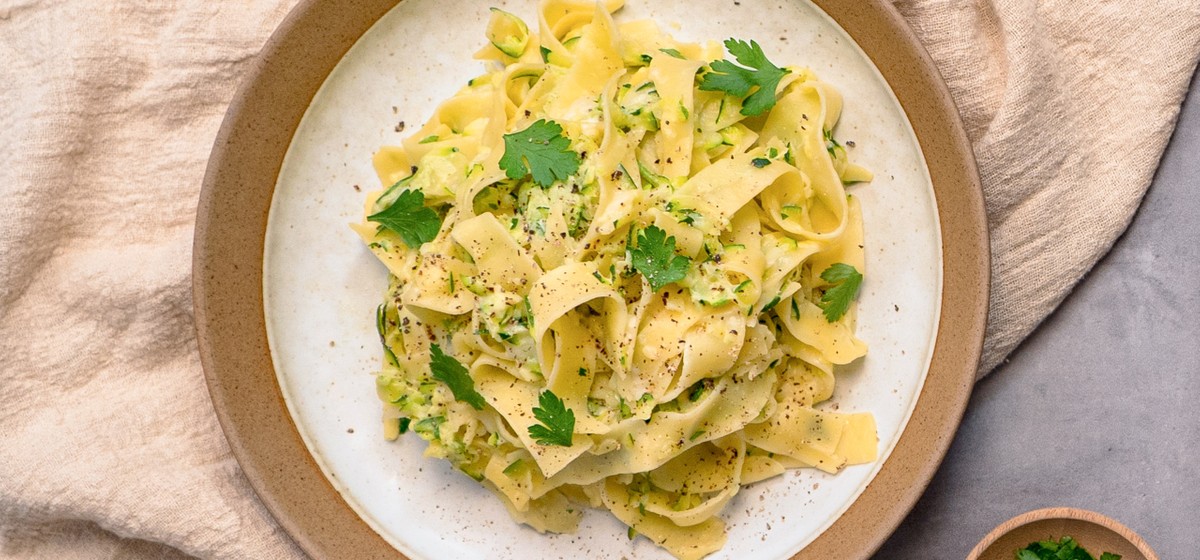 Weeknight Zucchini Lemon Alfredo Recipe | SideChef
