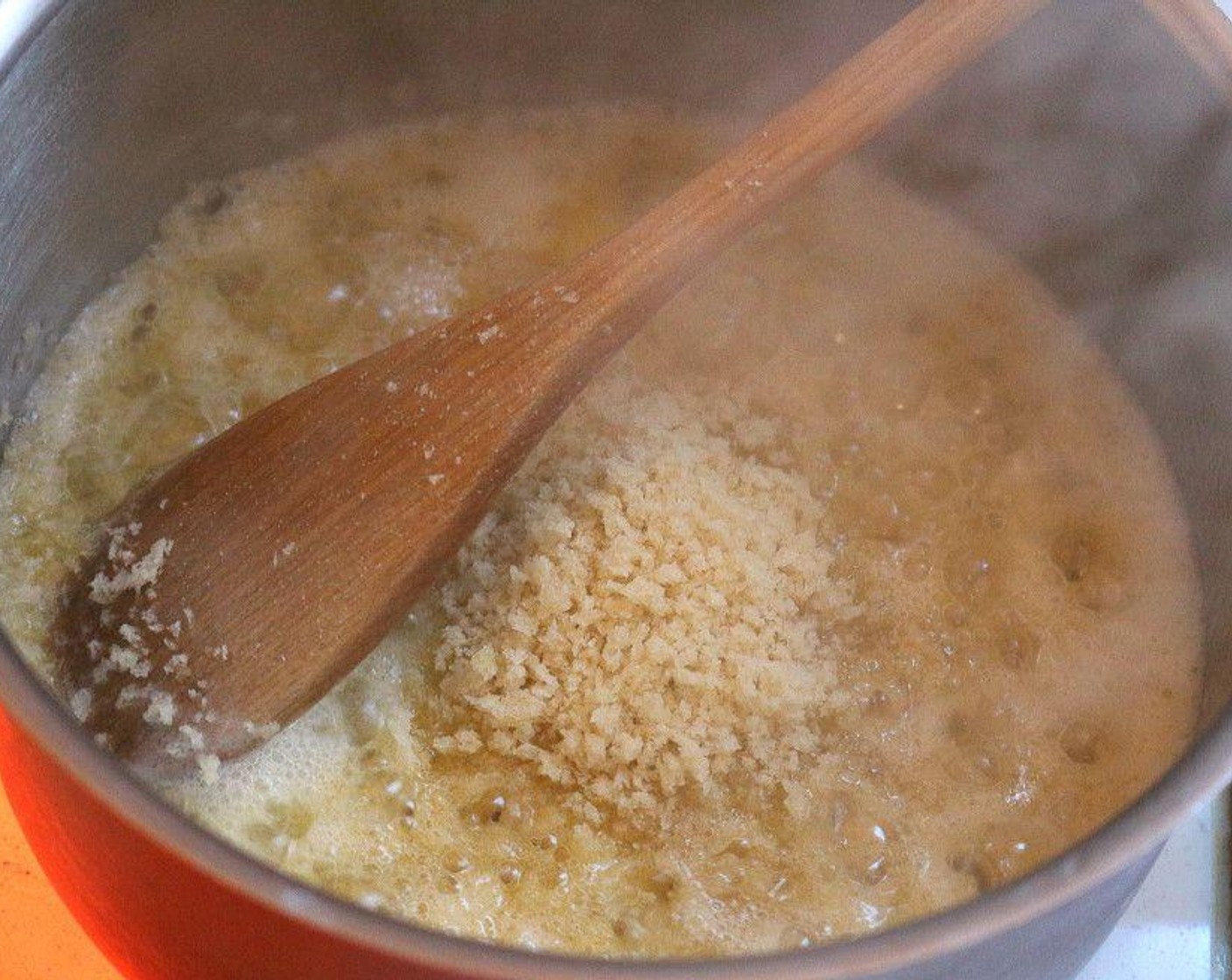 step 1 Saute Panko Breadcrumbs (1/2 cup) with Butter (1 1/2 cups) until golden. Season with Kosher Salt (to taste) and Cayenne Pepper (to taste).