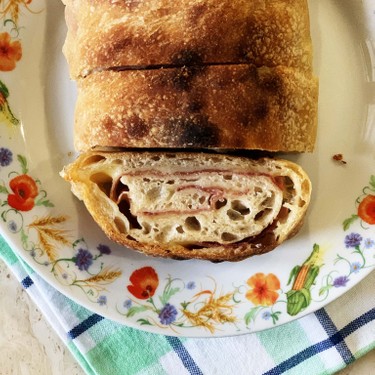 Focaccia Rolled with Ham and Cheese Recipe | SideChef