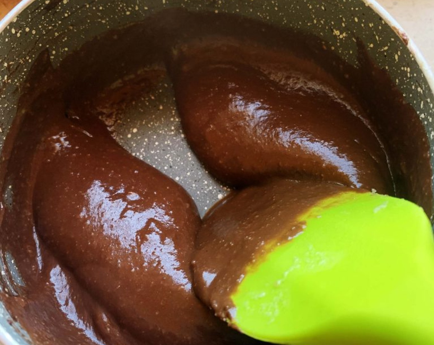 step 3 Pour in the Unsweetened Almond Milk (1/2 cup) and bring to a gentle boil, on low heat stirring constantly with a spatula. Once it thickens remove it from the heat and transfer it into a bowl. Cover with plastic wrap, let it tough the custard to avoid the creation of a thick layer while cooling.