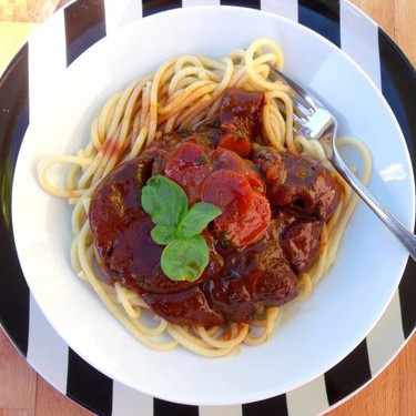 Sliced Beef Shanks Braised in Merlot Recipe | SideChef