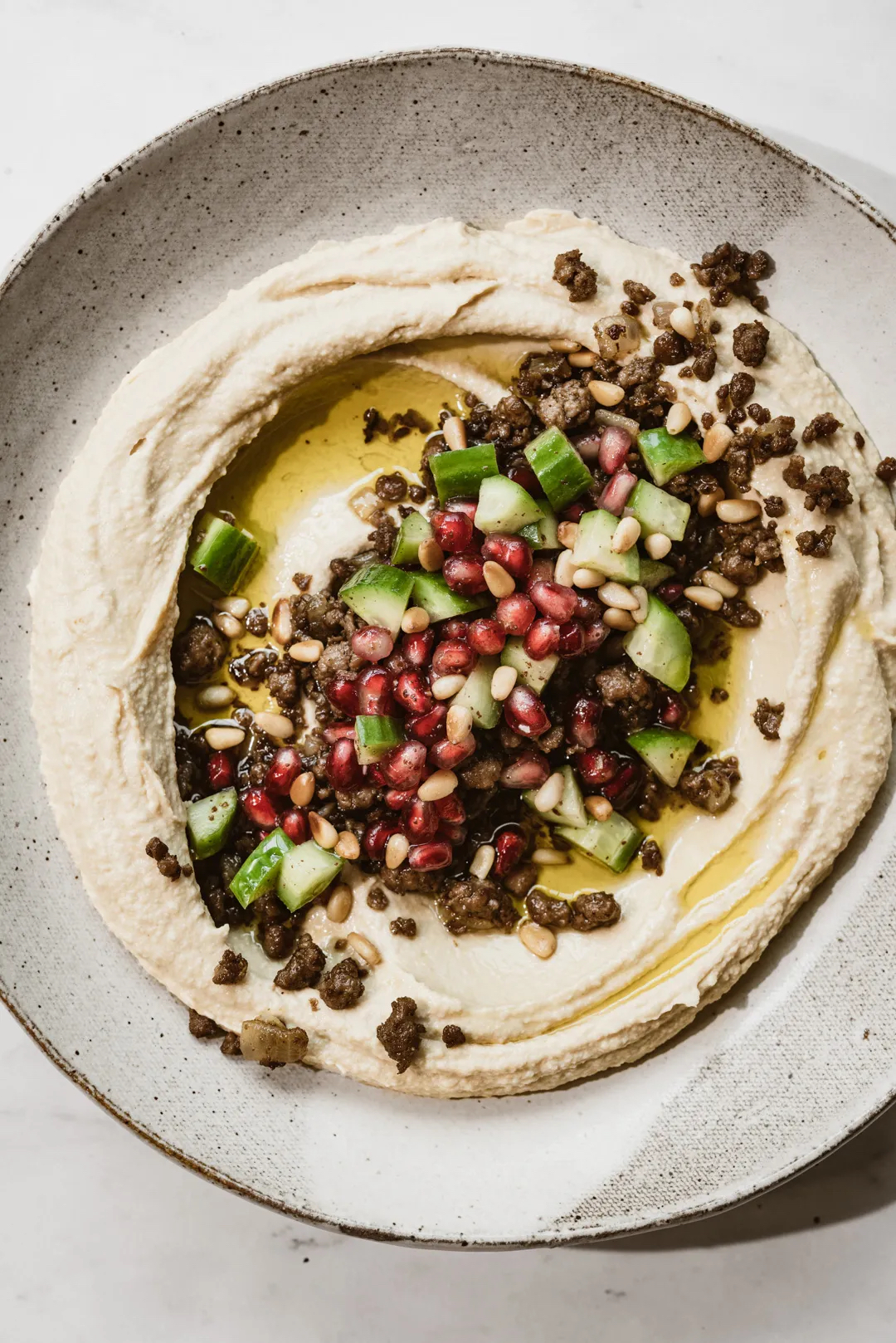 Hummus with Vegan Spiced Meat Recipe SideChef