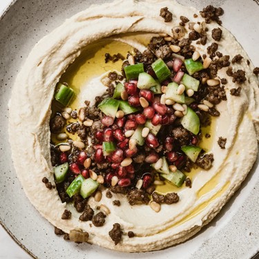 Hummus with Vegan Spiced Meat Recipe | SideChef