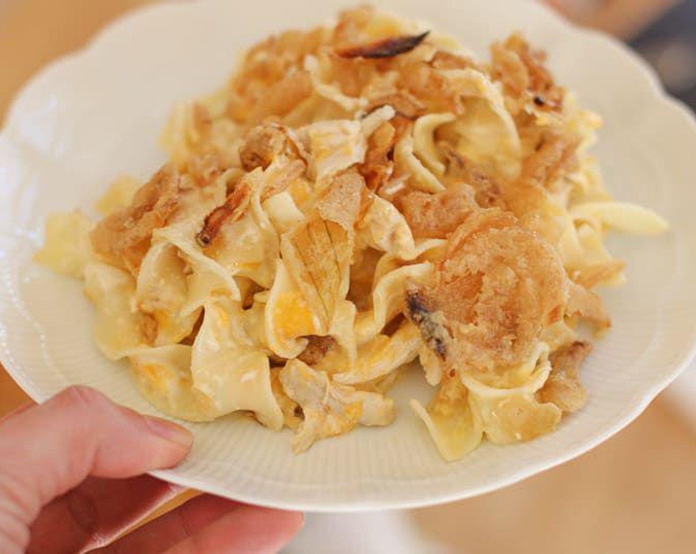 French Onion Chicken Noodle Casserole