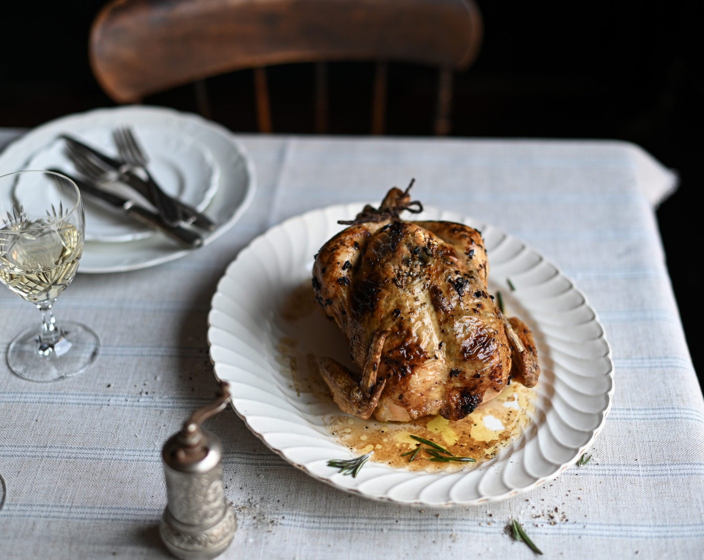 Garlic Anchovy Butter Roasted Chicken