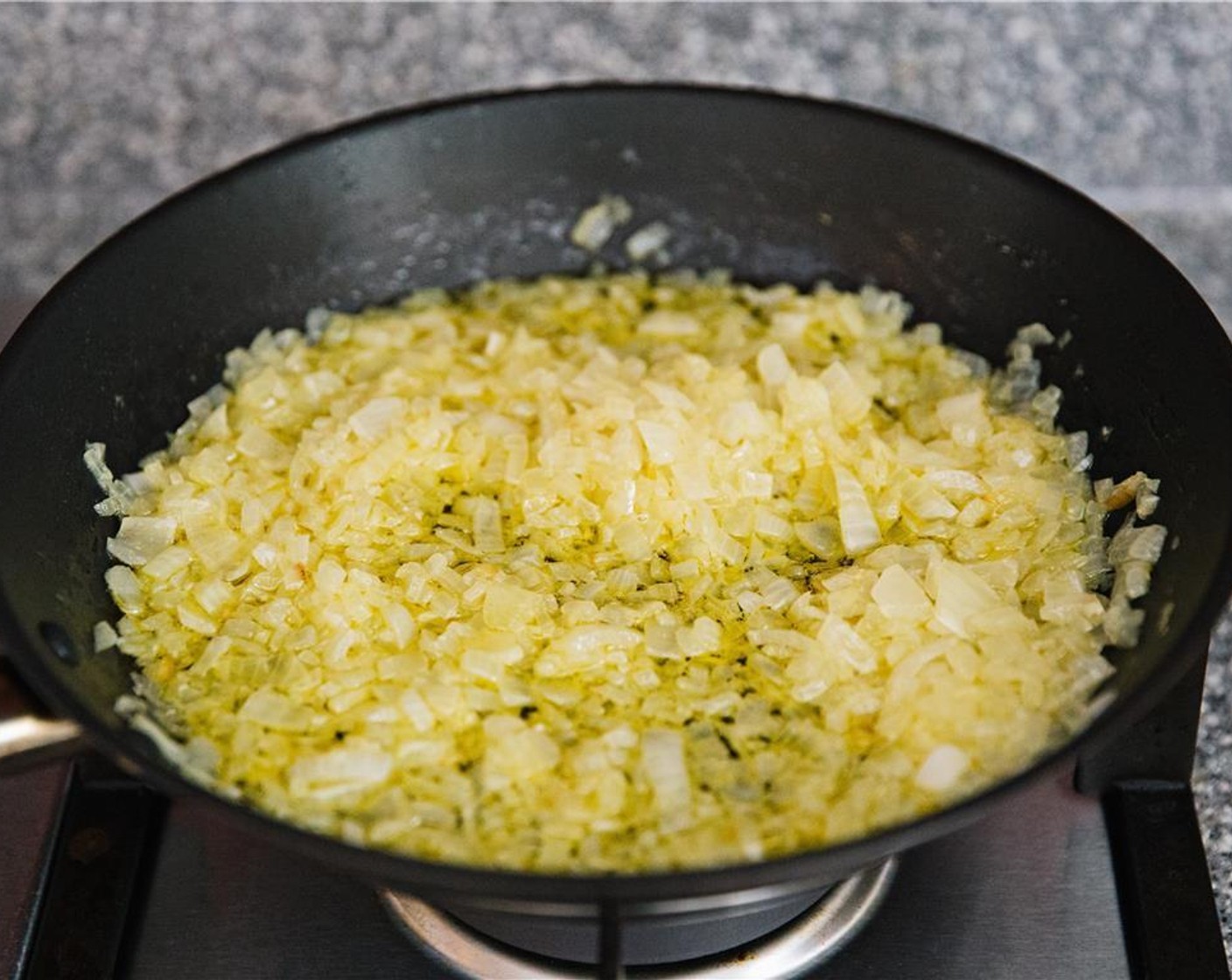 step 7 Cook on a low heat for about 10 minutes, until soft and translucent.