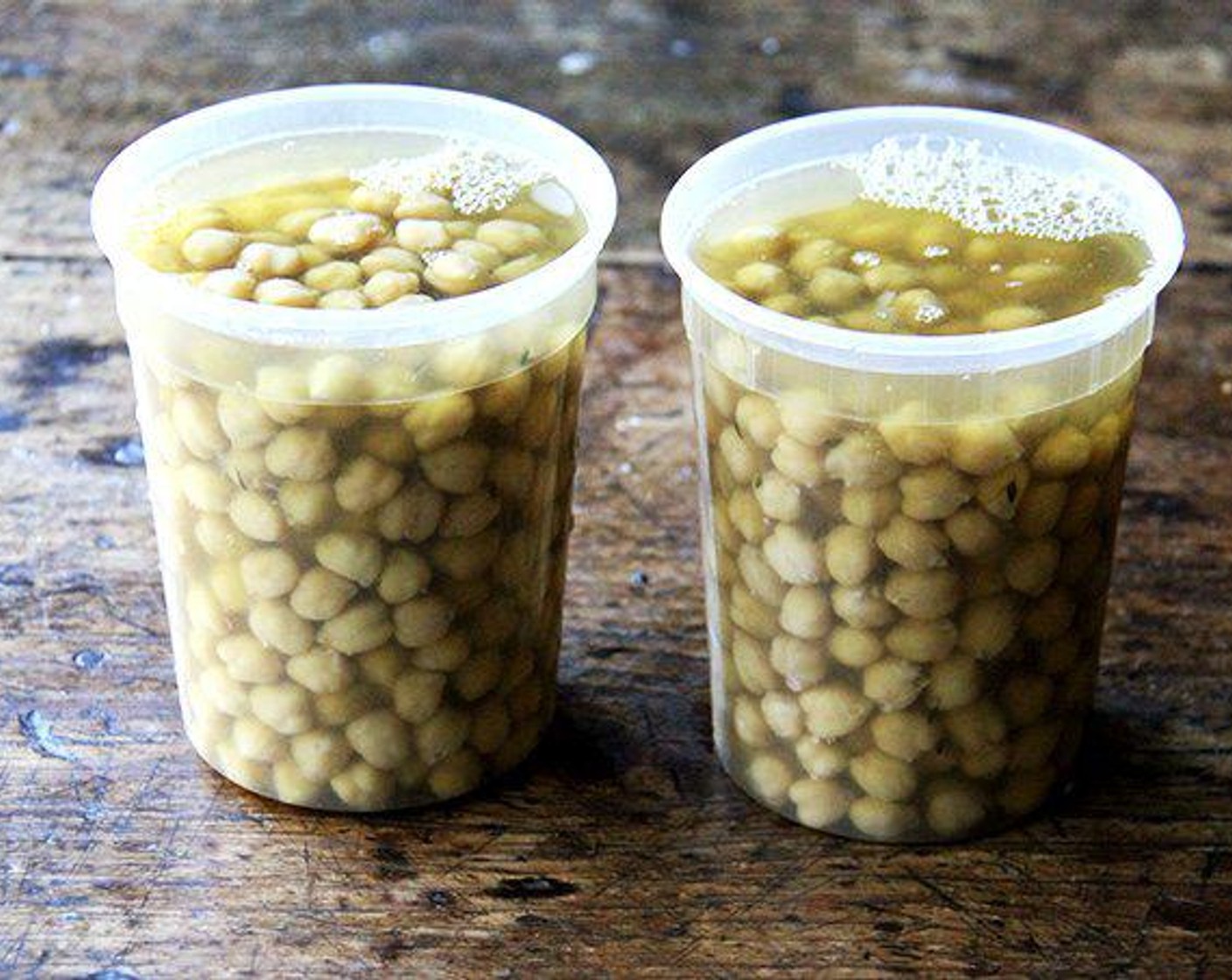 step 4 Let beans cool in their cooking liquid. Discard thyme sprigs, bay leaf, and onion. Store beans in their cooking liquid for 5-7 days in the fridge and many months in the freezer. Use as desired in any recipes calling for chickpeas.
