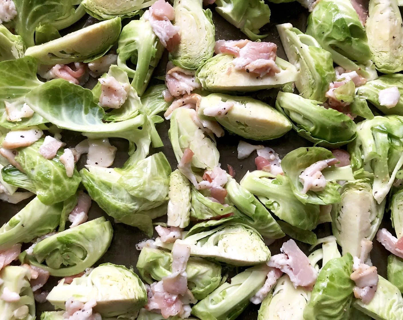 step 3 Add the Olive Oil (1/4 cup) and toss with your hands to be sure that all of the sprouts are coated.