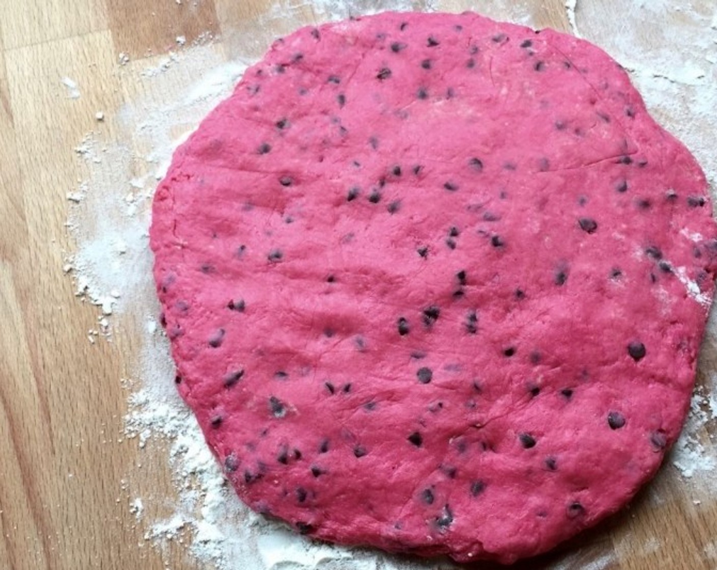 step 10 Then transfer the dough to a lightly floured surface and then pat the dough into a circle about 7 inches round and 1 1/2 inches thick.