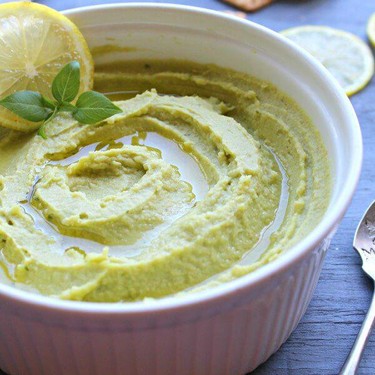 5 Minute Avocado Basil Hummus Recipe | SideChef