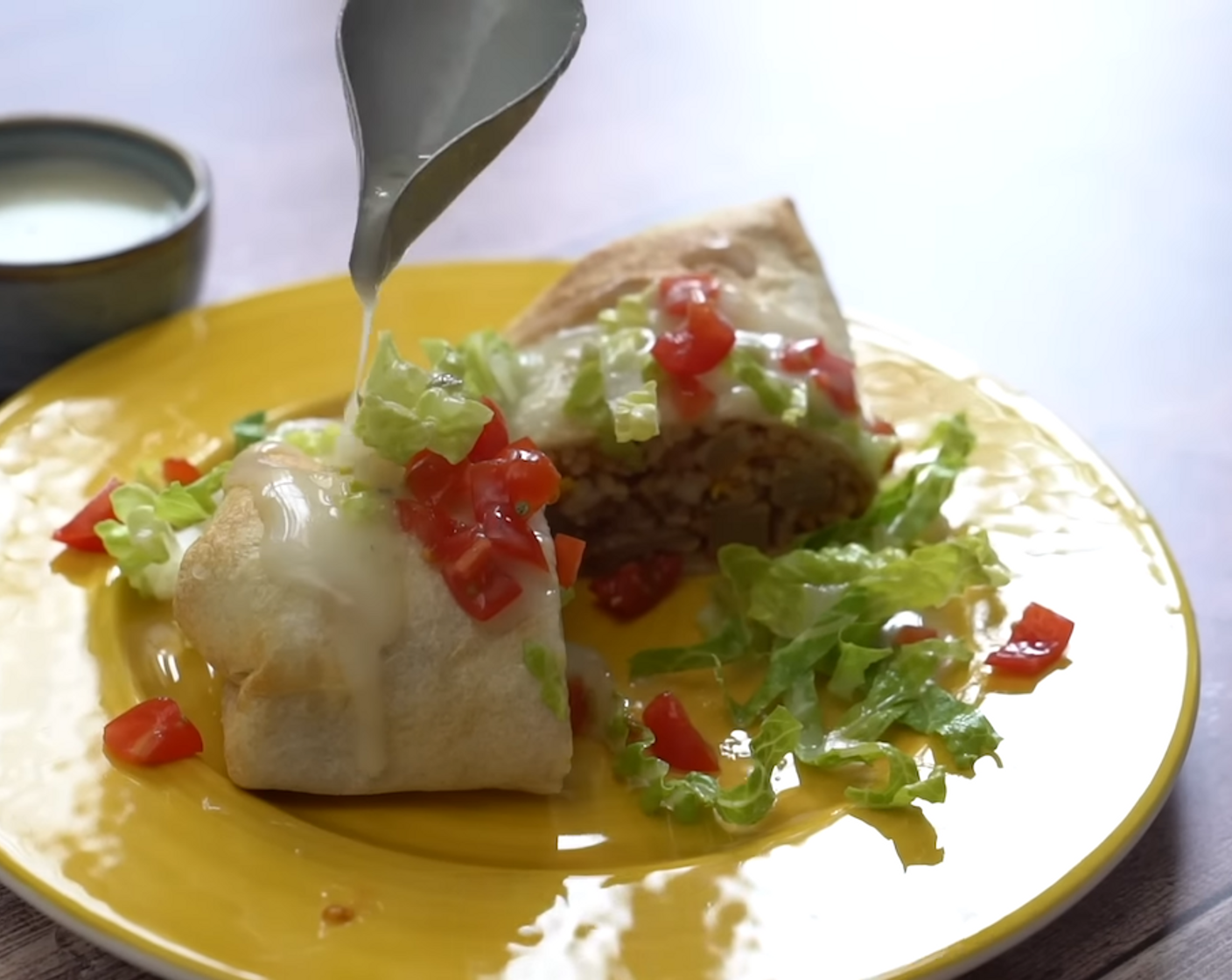 Bean and Cheese Vegan Chimichangas