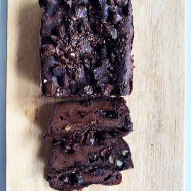 Gluten Free Double Chocolate and Persimmon Plum Cake Recipe | SideChef