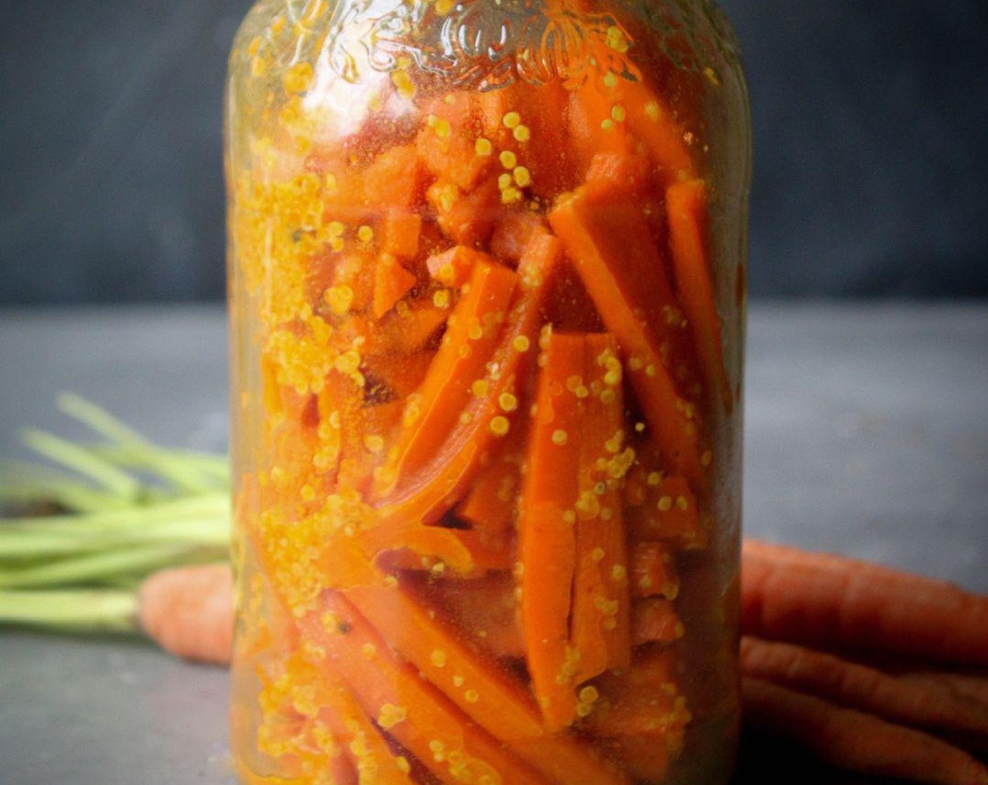 step 6 Place the carrot sticks into a jar with a lid. Give it a gentle shake and refrigerate overnight. They will stay in the refrigerator for up to 2 weeks.