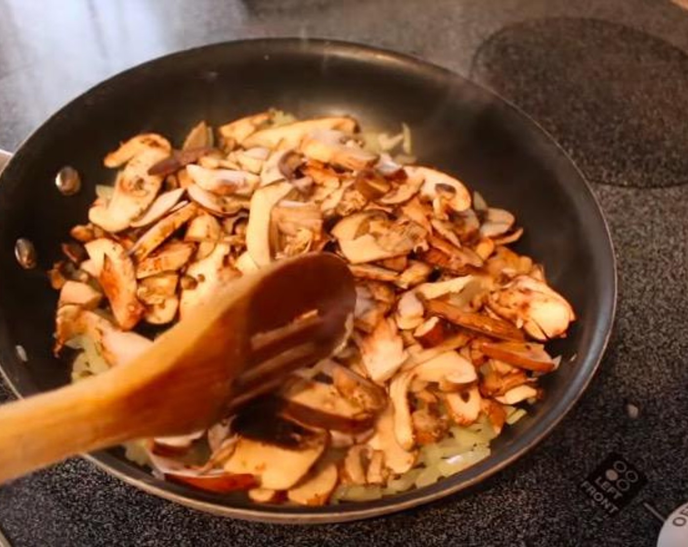 step 2 Add Mushrooms (1 2/3 cups) and continue to cook for 2 minutes. Remove from pan and set aside.