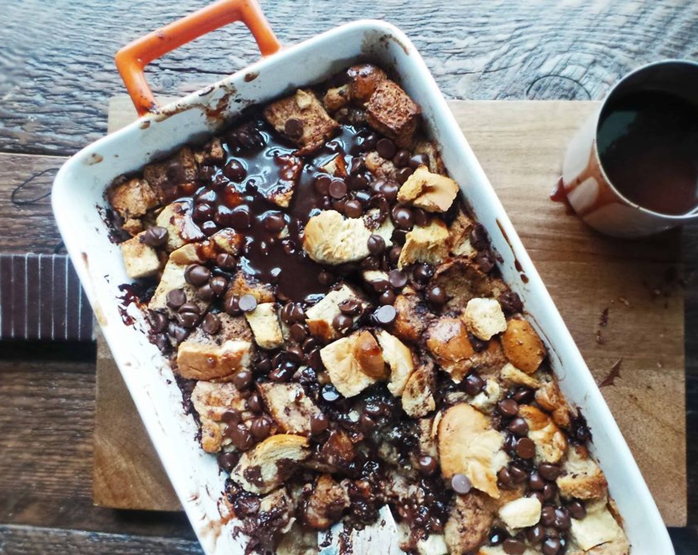 Triple Chocolate Bread Pudding