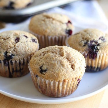 100% Whole Wheat Blueberry Muffins Recipe | SideChef