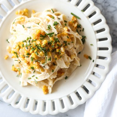 Sweet and Spicy Corn Pasta with Ricotta and Chives Recipe | SideChef