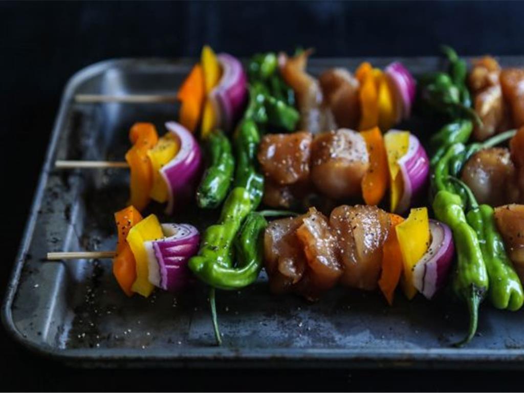 Grilled Skewered Shishito Peppers With Teriyaki Glaze Recipe