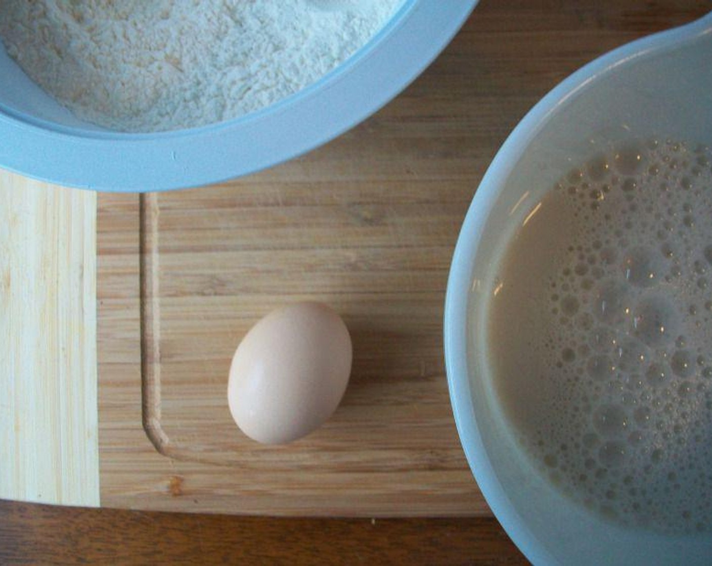 step 1 In one bowl, whisk together All-Purpose Flour (2 cups), Baking Powder (1/2 Tbsp), Baking Powder (2 teaspoon), and Salt (1/2 tsp).