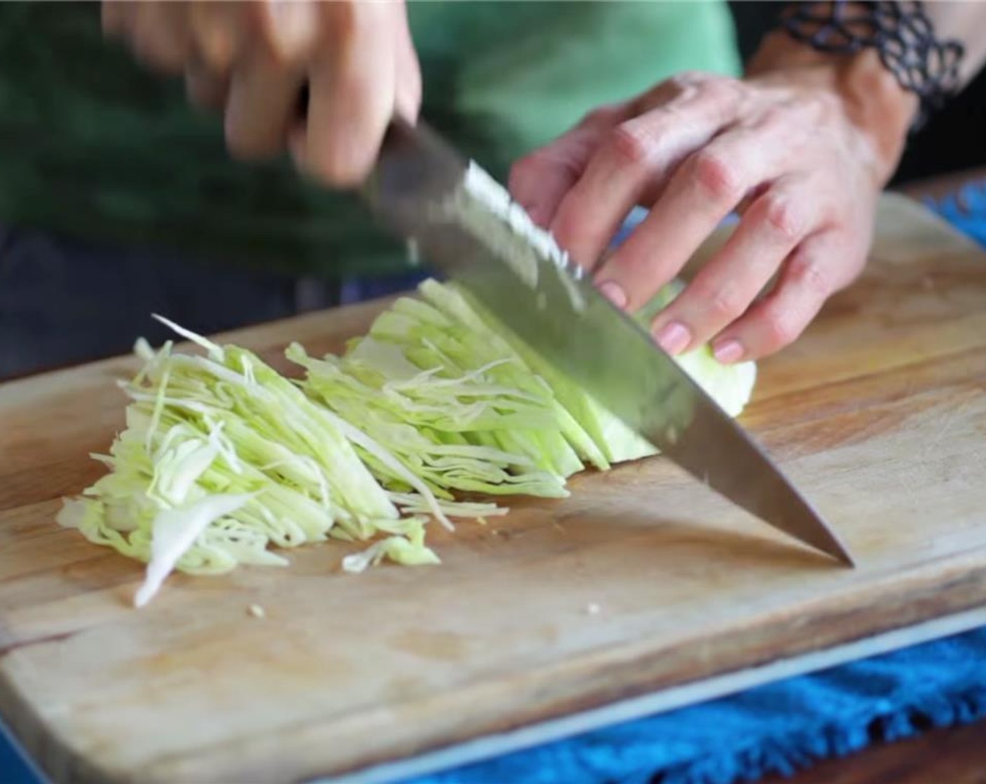 step 2 Finely chop the Green Cabbage (1.5 lb).