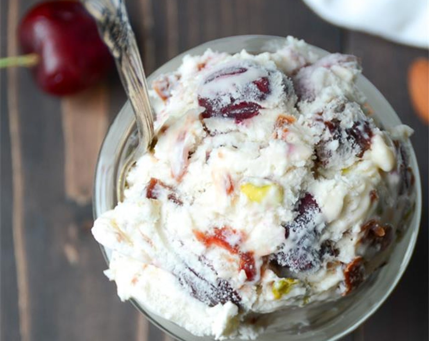 Cherry Nougat Crunch Ice Cream