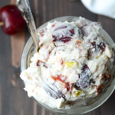 Cherry Nougat Crunch Ice Cream Recipe | SideChef