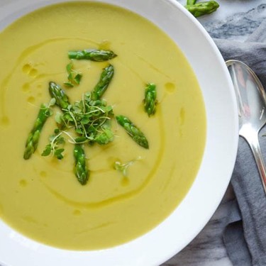 Creamy Asparagus Sunchoke Soup Recipe | SideChef