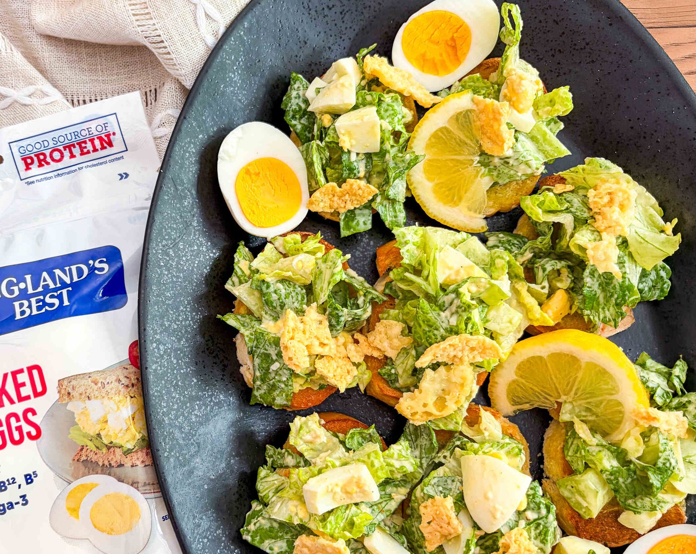 Creamy Caesar Salad Crostini