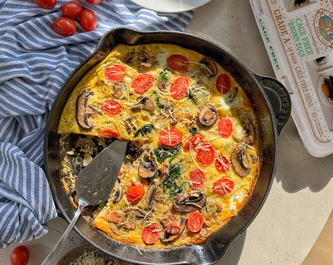 Mushroom and Bacon Frittata