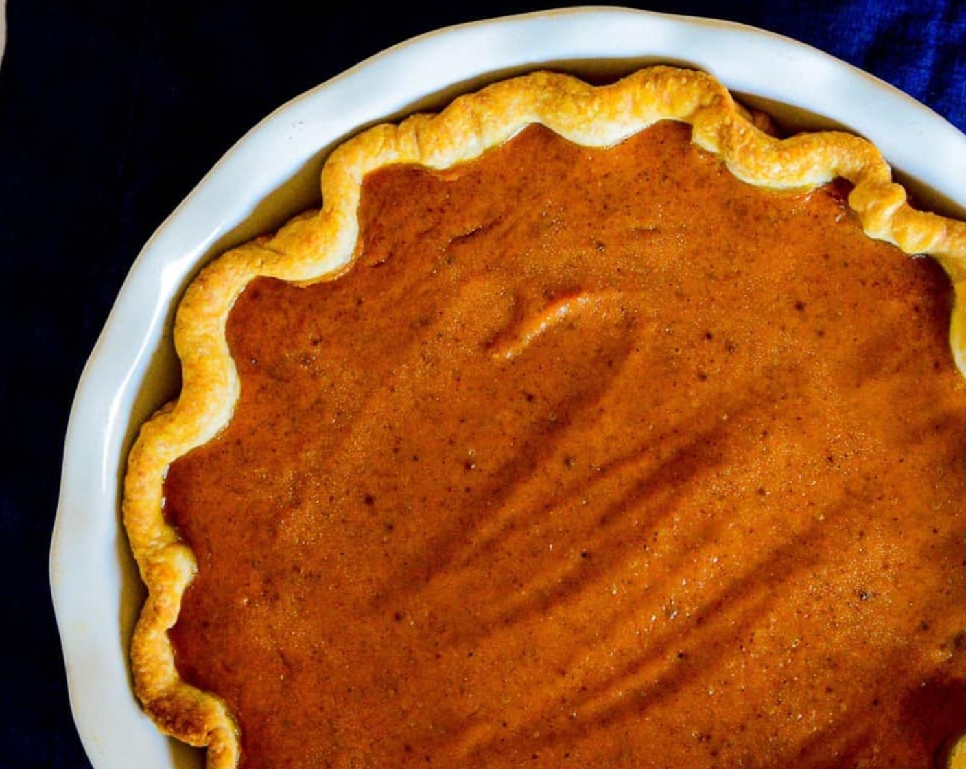 step 16 Place the pumpkin pie into the refrigerator. Let chill then serve.